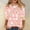 *Pink, variant on ClodeEU Women's Easter Cute Print Short Sleeve T-Shirt,Casual Round Neck 3/4 Sleeve Top Pink,Womens Plus XXXXXL