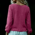 thumbnail image 4 of zbxnLI Spring Blouse for Womens Button down Cardigan Cotton Linen Pleated Shirts V Neck Long Sleeve Top Fashion Clothes, 4 of 7
