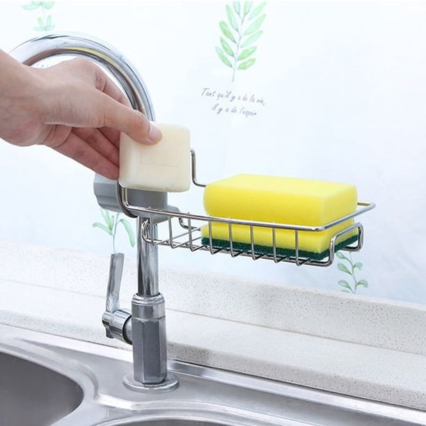 YSNOOWE Rack Para Esponjas Y Paños De Cocina En Acero Inoxidable Con Gancho Para Uso Diario