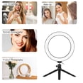 thumbnail image 2 of HLONK 10 Inch LED Ring Light with Tripod Stand 3200K-5500K Dimmable Table Camera Light Lamp 3 Light Modes & 10 Brightness Level for YouTube Video Photo Studio Live Stream Portrait Makeup, 2 of 7