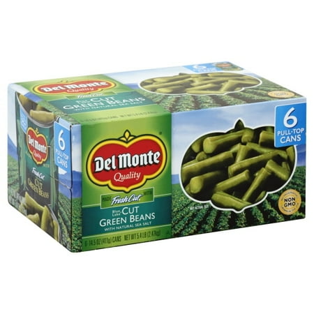 (6 Cans) Del Monte Fresh Cut Blue Lake Cut Green Beans 14.5