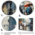 thumbnail image 3 of Designart "Blue And Grey Reflections Of A Rainy Day" City Art Deco Canvas Art Print, 3 of 5