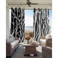 thumbnail image 4 of Black White Striped Blackout Curtains 84 Inches Long, Farmhouse Stripes Modern Abstract Art Thermal Insulated Black Out Curtains, Darkening Window Curtain for Bedroom Living Room 42"x84" 2 Panels, 4 of 9