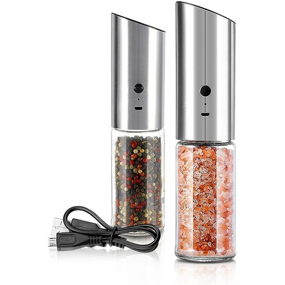 Automatic salt and pepper grinder set rechargeable by Avec Moi