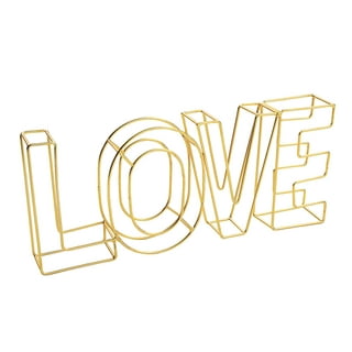 Gold Love Sign Letters Sweet Home Decorative Resin Signs letter Sculpture  for home & Office tabletop decor,Small LOVE letters decor for Wedding
