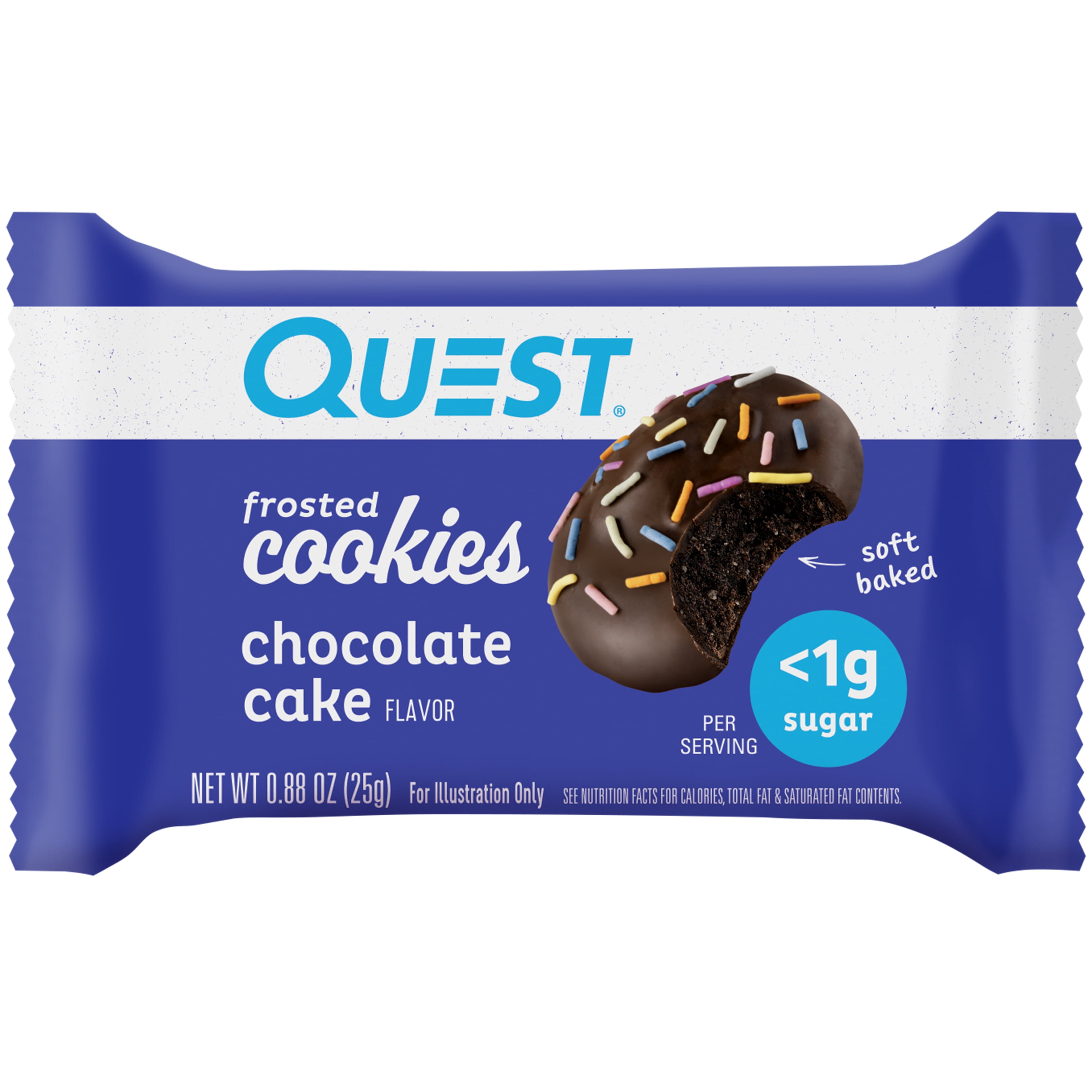 Quest Frosted Protein Cookies, Soft Baked, Low Sugar, Chocolate Cake, 8 Ct