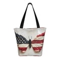 thumbnail image 3 of Fotbe American Flag Butterfly Wall Pattern Beach Tote,Shoulder Handbag,Spacious Tote Bag,Lightweight Travel Bag,Versatile Shopping Bag, 3 of 9