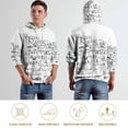 thumbnail image 5 of POBUDS Hoodie, Regular Fit Sporty Pullover Hooded Sweatshirt for Men Women Santorini Black & White Greece L, 5 of 6