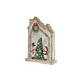 thumbnail image 1 of Christmas Led Polyresin House With Double Snowman, 1 of 3