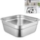 thumbnail image 1 of Cuenco para fregar de acero inoxidable, recipiente multiusos para fregadero, recipiente cuadrado grande para cocina, lavabo para lavar verduras, recipiente resistente para el hogar, 1 of 6