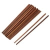 Family Kitchen Wood Tableware Non-slip Dinner Lunch Chopstick Brown 10 Pairs