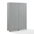 thumbnail image 4 of HomeStock French Fabulous 2-Piece Pantry Set, Distressed Gray, 15 x 47.5 x 67.75 inches, Brass Finish Metal Hardware, Modular Space-Saving Kitchen Pantry Storage Cabinet Set, 4 of 10