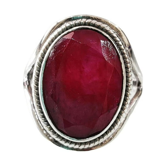 Natural Ruby Corundum Ring, Ruby Corundum Ring, July Birthstone, Designer Band, 925 Sterling Silver, Womens Ring, Christmas, Thanksgiving, Handmade, Statement Jewelry, Natural Gemstone Ring