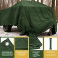 thumbnail image 2 of JIAN YA NA Canvas Tarp with Grommets, 26 Mil Heavy Duty Canvas Tarps, Multipurpose Tarpaulin Cover for Canopy Tent, Roof, Camping, Boat & Cargo (3.2x6.1 ft), 2 of 10