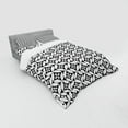 thumbnail image 3 of Ambesonne Black and White Bedding Set 3 Pcs, Floral Retro Circle, Twin, Black White, 3 of 3
