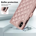 thumbnail image 6 of Case Wallet for iPhone XR, [Wristlet & Crossbody Strap] RFID Blocking 5 Card Slots Stand [Shockproof TPU Shell] PU Leather Magnetic Flip Cover Compatible with iPhone XR, Rosegold, 6 of 9