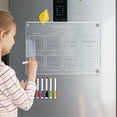 thumbnail image 3 of Acrylic Calendar Board For Fridge Reusable Planning Whiteboard Workout Board For Refrigerator Includes 6 Markers With Calendar Board 6ml Wall Craft Organizers And Storage, 3 of 4