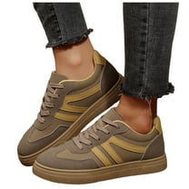 Rokment Low Top Fashion Sneakers for Women 2026 Spring Fall Trendy Casual Platform Walking Flat Running Tennis Shoes F Size 8.5