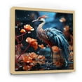 thumbnail image 2 of Designart "Aquatic Blue Heron" Animals Bird Floater Framed Canvas Wall Art, 2 of 5