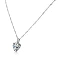 thumbnail image 2 of EOEMY Fashion 925 Silver Necklace Pendant Heart Cubic Zirconia Jewelry Wedding Gifts, 2 of 4