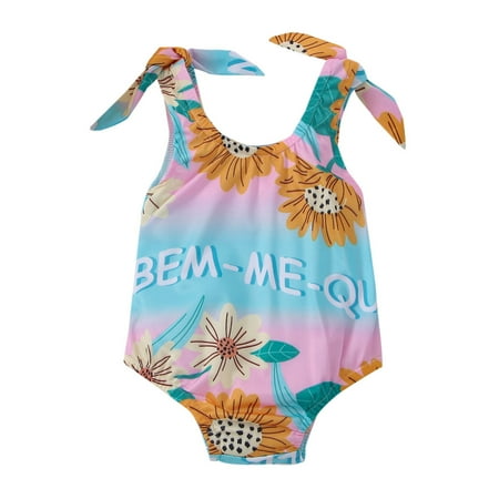 

Kids Swimsuit Kids Toddler Ruched Fashion Clothes Print Girls Baby Swimwear Swimsuit Summer Girls Swimwear swimming suits for Kids