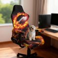 thumbnail image 4 of HELLHERO Fire Football Storm Gaming Chair Cover with Armrest Covers, Set of 4 Scratch Proof Machine Washable Computer Chair Slipcovers with Armchair Slipcovers for Bedroom Office, 4 of 10