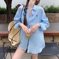 thumbnail image 2 of Womens Relaxed Fit Lapel Shirt Perfect for Daily Activities in the Sun, 2 of 9