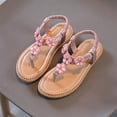 thumbnail image 2 of Gubotare Toddler Girl Sandals Girls' Sandals - Strappy Casual Sandals - Open Toe Summer Sandals for Toddler Girls Size 2.5 (Pink,Big Kids 2.5), 2 of 6