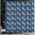 thumbnail image 3 of Ambesonne Bohemian Shower Curtain, Ethnic Geometric Lines Art, 69"Wx75"L, Sea Blue and Dark Seafoam, 3 of 4