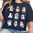 thumbnail image 3 of T-Shirt de Lecture Mignon pour Dames d'Halloween, Manches Courtes, Décontracté, Intéressant, Généreux, 3 of 5