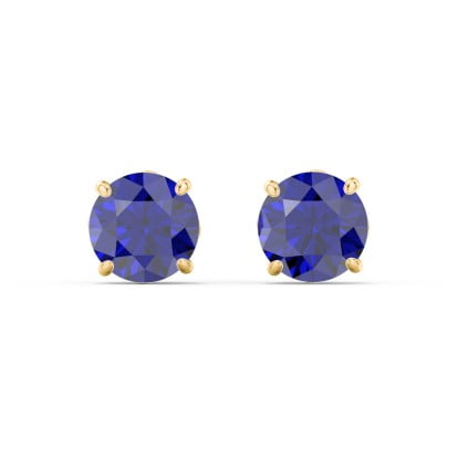 Boucles d'Oreilles Clous Solitaire de 1 Carat en Or Jaune 10 K
