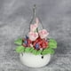thumbnail image 3 of KAKOWELY Mini casa simulación flor bonsái adorno resina planta artificial en maceta decoración, 3 of 4
