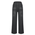 thumbnail image 3 of Aellinatey Jeans for Women High Waist Straight Wide Leg Jean Loose Stretchy Baggy Casual Pants with Pocket, 3 of 12