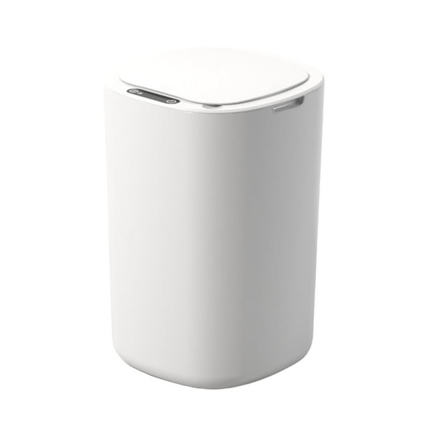 Contenedor de basura automático sellado de 12 l para el hogar. Blanco