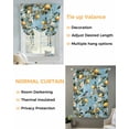 thumbnail image 3 of Lemon Flowers Tie Up Curtains for Window, Thermal Insulated Balloon Shade Adjustable Rod Pocket Curtains Valance Panels for Kitchen Bathroom Cafe 52 x 45 Country Bird Plant Watercolor Blue Summer, 3 of 6