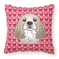 thumbnail image 1 of Carolines Treasures BB5286PW1414 Cocker Spaniel Hearts Fabric Decorative Pillow, 1 of 4