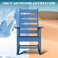 thumbnail image 4 of FURRYFECTION Outdoor Rocking Chair with High Ladder Back,HDPE Plastic Porch Rocker Chairs for Patio,Garden,Lawn,Balcony,Blue, 4 of 9