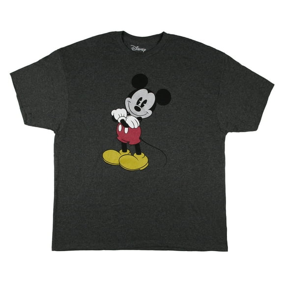 Disney Men's Mickey Mouse Folded Arms Stance Shimmer Adult T-Shirt