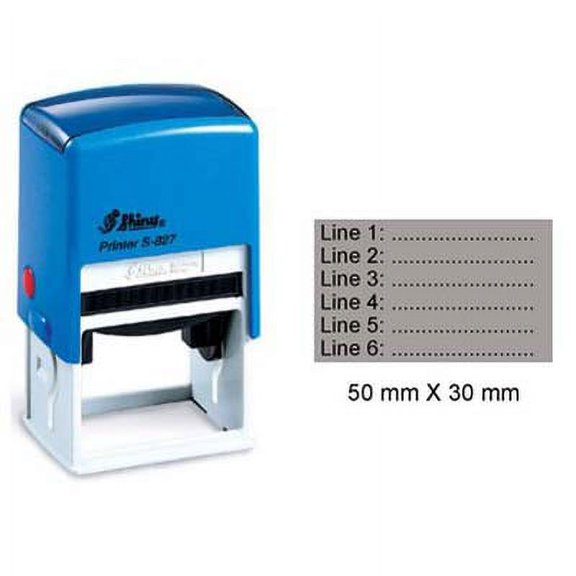 Shiny Self Inking Rubber Stamp Upto 6 Lines Of Custom Text Large 30 mm x 50 mm