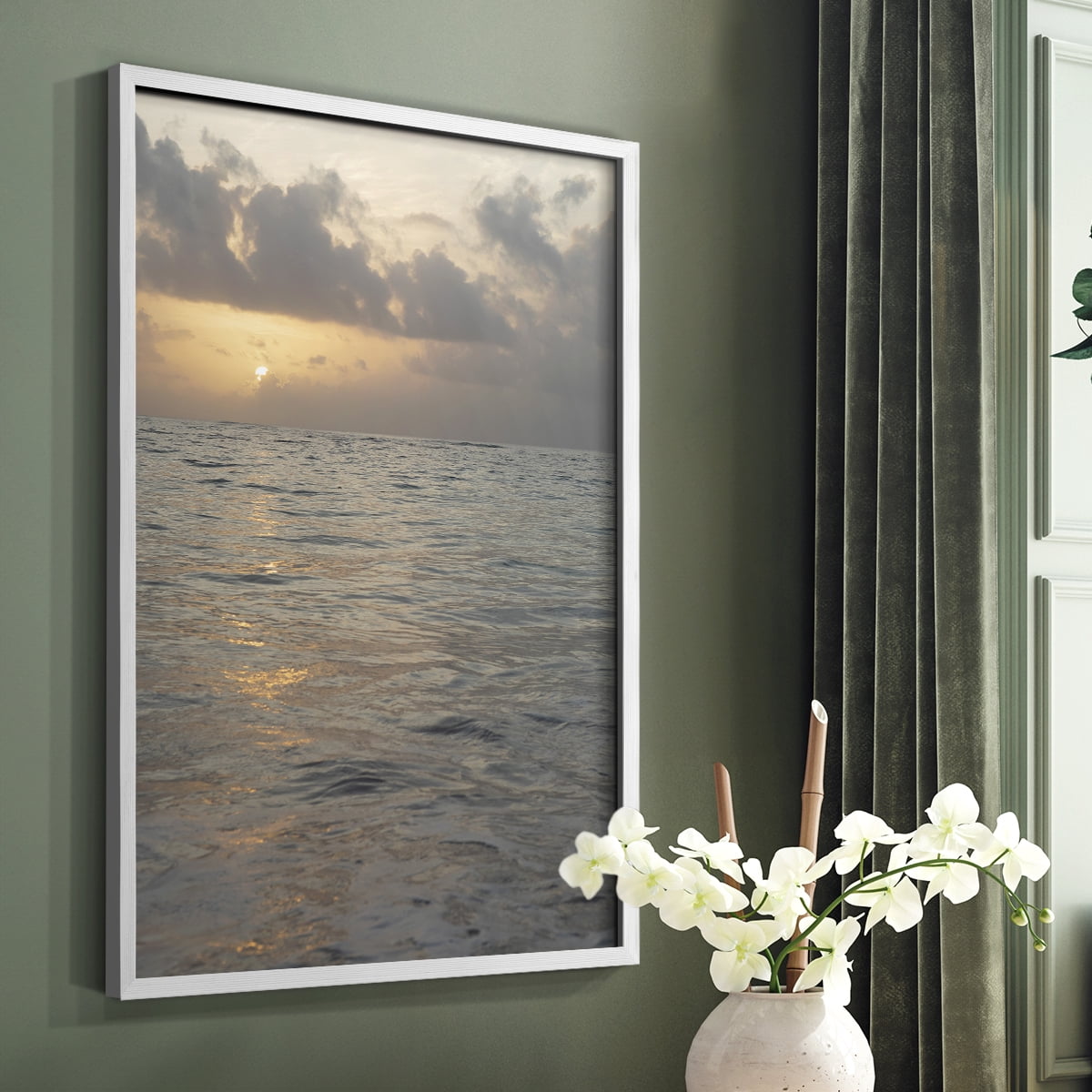 Matisse MDCCCXXVII Framed Print in White Solid Wood 8 x 10 Framed Print