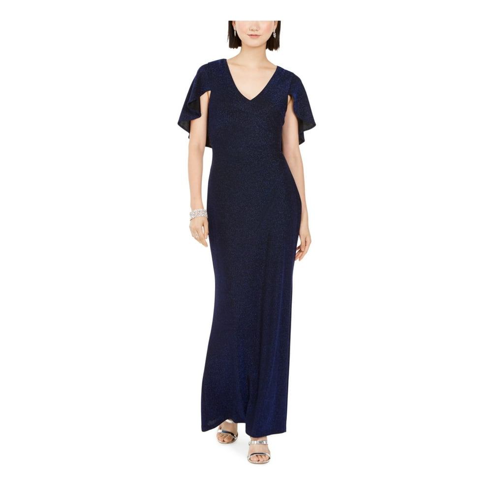 Jessica Howard JESSICA HOWARD Womens Blue Glitter Zippered Short