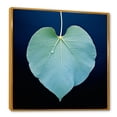 thumbnail image 2 of Designart "Subtle Leaf Impressions In Teal Tenderness II" Leaves Floater Framed Wall Art Living Room, 2 of 5