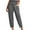 Gray, variant on RYRJJ Linen Cropped Pants for Women Plus Size Straight Wide Leg High Waist Beach Baggy Comfy Pants with Pockets(Gray,S)