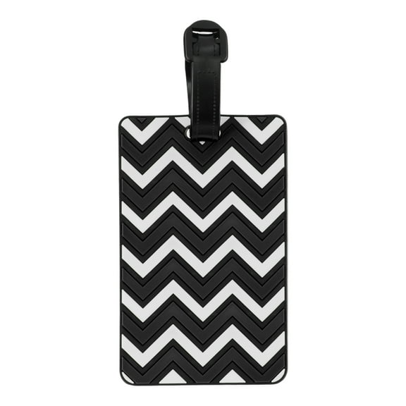 Unique Bargains 1 Pc Wave Pattern Luggage Tag for Travelling Black