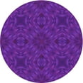thumbnail image 1 of Ahgly Company Indoor Round Patterned Bright Purple Area Rugs, 5' Round, 1 of 6