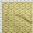 thumbnail image 4 of oneOone Velvet Yellow Fabric Abstract Floral Dress Material Fabric Print Fabric By The Yard 58 Inch Wide, 4 of 5