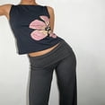 thumbnail image 3 of Tank Tops for Women Y2K Floral Graphic Tank Tops Sleeveless Crew Neck Tank Tops (Grey 6), 3 of 4