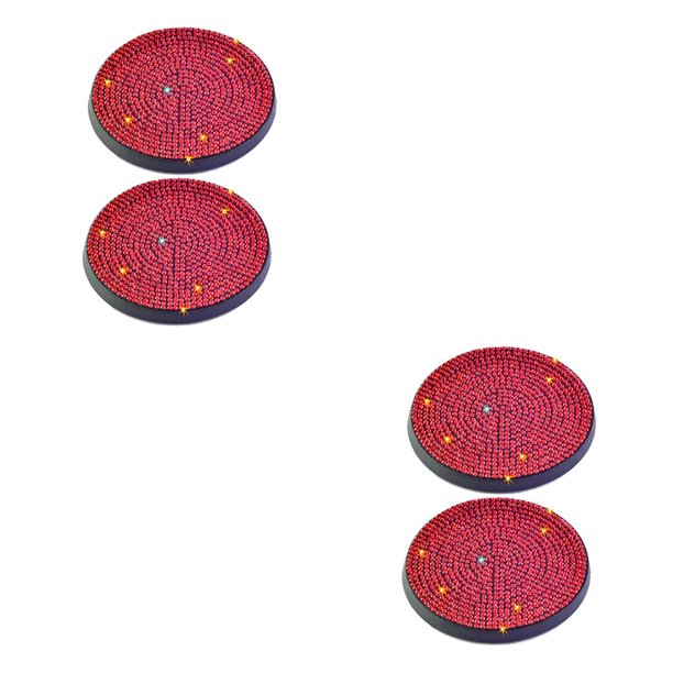 Kenally Paquete de 2 portavasos de plástico para automóvil, alfombrilla impermeable, lavable, antideslizante, almohadilla de diamantes de imitación, Type2 NO2 Kenally CBP251633