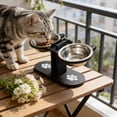 thumbnail image 4 of Rewenti Support de Bol pour Animaux en Bois Réglable Incliné Support de Bol pour Chats Bol Surélevé Mangeoire, 4 of 5