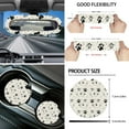 thumbnail image 6 of Yuyamidu Dog Paw Car Seat Cover Set Cute Steering Wheel Cover Sunshade Safe Belt Pads Handbrake Gear Shift Knob Cover Cup Holder Rear View Mirror Cover Wristlet Keychain, 16 Piece, 6 of 7